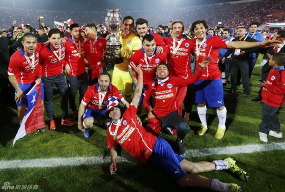 智利队是去年美洲杯冠军
