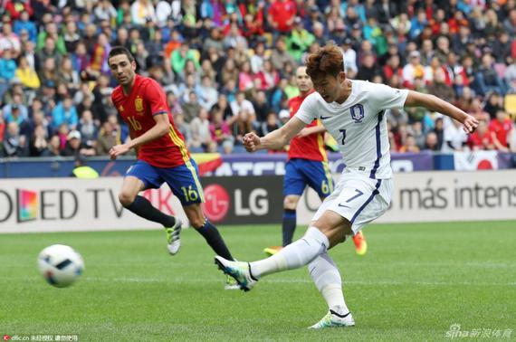 韩国男足热身赛惨遭西班牙6-1屠杀