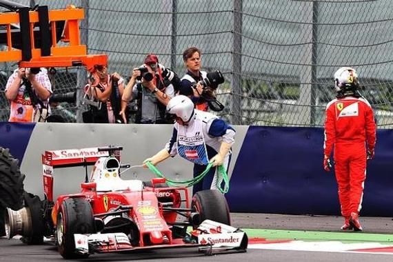 F1奥地利站维泰尔遭遇爆胎
