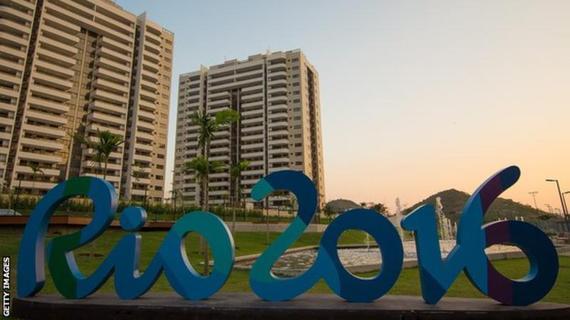 里约奥运村外部标志