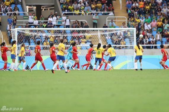 中国女足奥运揭幕战不敌巴西女足