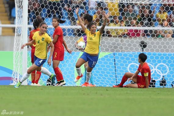 巴西女足刚刚3-0大胜中国女足