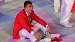中国男篮感受奥运开幕式