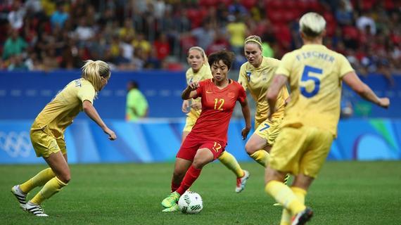 中国女足0-0战平瑞典