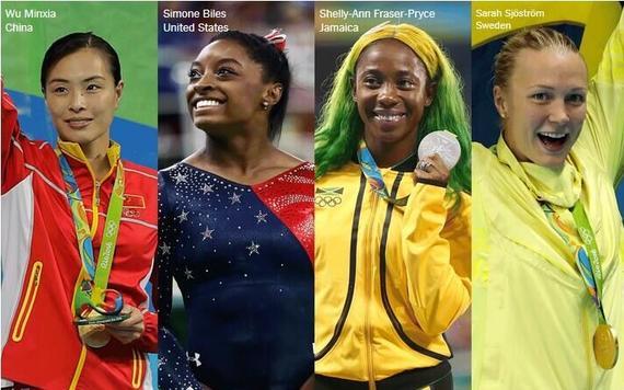 奥运会上强悍无比的女运动员们