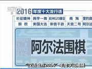 2016年度流行词出炉 阿尔法围棋入选十大流行语