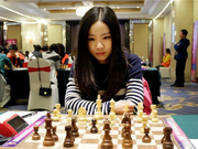 高清-国象联赛天津站第18轮 章晓雯亭亭玉立