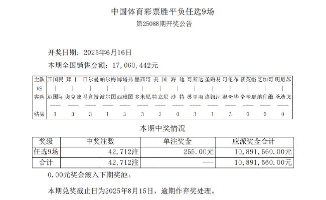 巴黎4-0大胜马竞 足彩任九开42712注255元