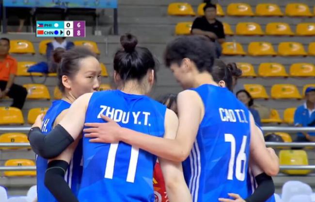 女排亚锦赛中国二队3-0菲律宾 斩获小组赛两连胜