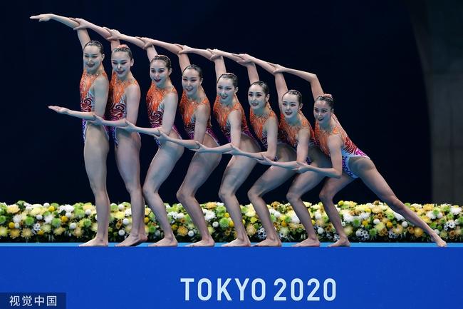 中国花样游泳队完美演绎《巾帼英雄》获得银牌