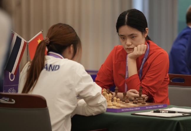 亚运会国际象棋个人赛 韦奕朱锦尔分别暂列男女组首位