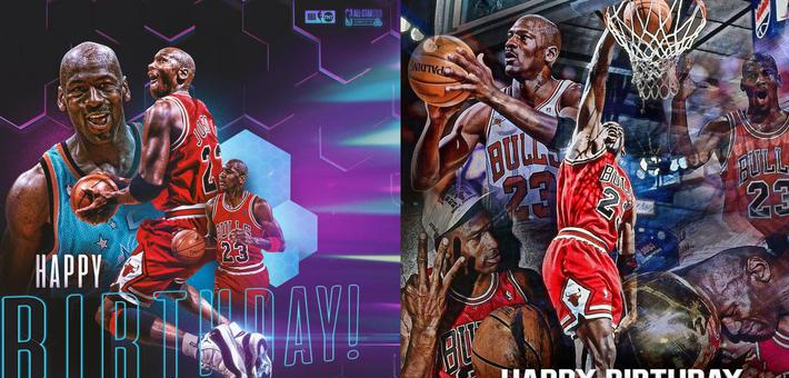乔丹56岁生日快乐！炫酷海报致敬