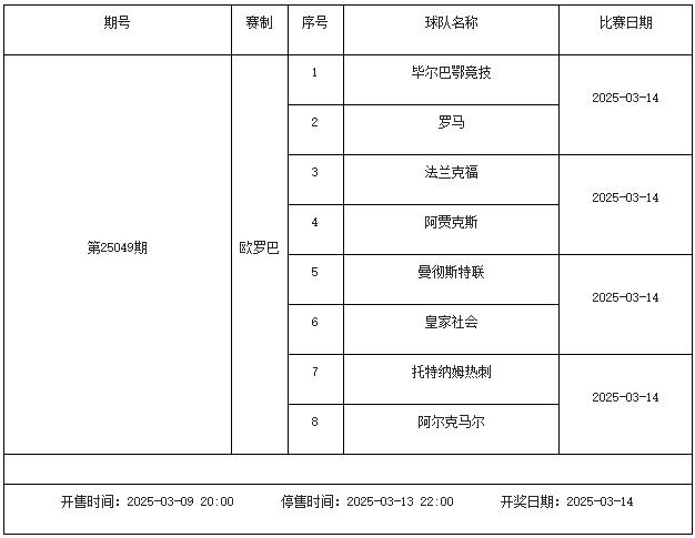 3月7日-3月13日足彩赛程：停售5期 周末英超回归