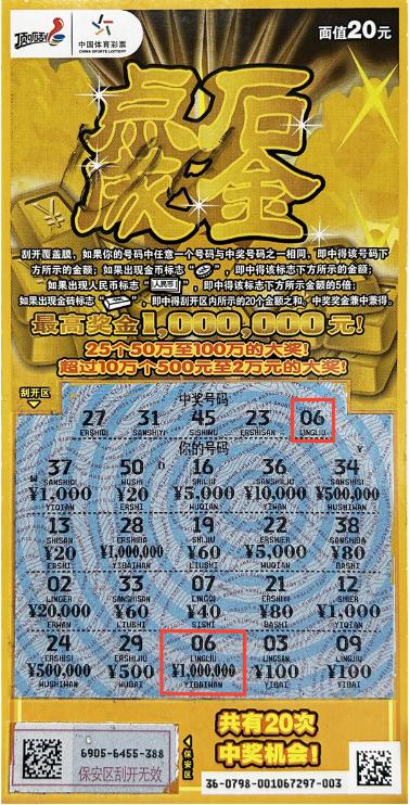 中獎彩票