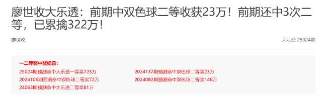 火爆!新浪专家6期狂中7个大乐透头奖豪揽超6千万