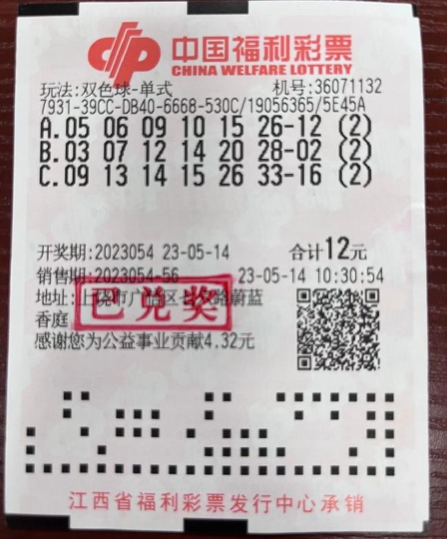 中奖彩票