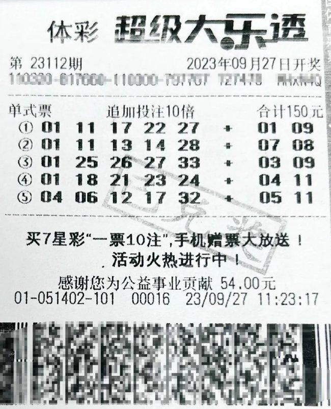 中獎彩票