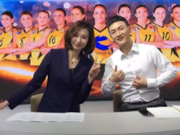 朱婷与名嘴田宗琦搞笑互动 决赛赢球让你多喝点