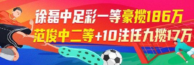 精选足篮专家:徐磊中足彩一等豪揽186万!