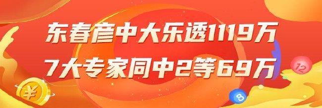 精选大乐透专家:东春彦中1等1119万 7人同中69万