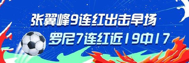 精选足篮专家：张翼峰9连红 罗尼7连红近19中17