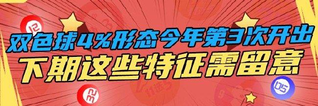 双色球4%形态今年第3次开出 下期这些特征需留意