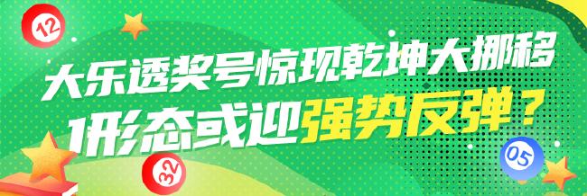 大乐透奖号惊现乾坤大挪移 1形态迎强势反弹？