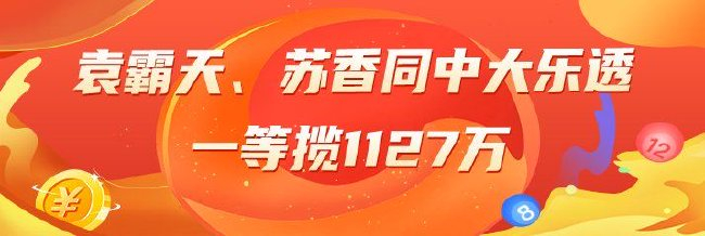 精选大乐透专家:袁霸天、苏香同中一等揽1127万