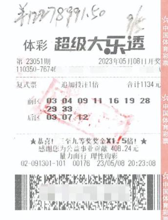 中奖彩票