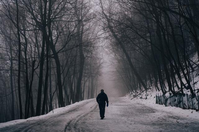 寒冷雪夜的伤感 静谧孤独的冬日街景_新浪图片