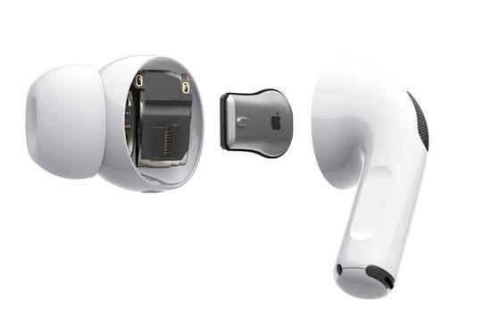 ▲苹果AirPods Pro中的H1芯片