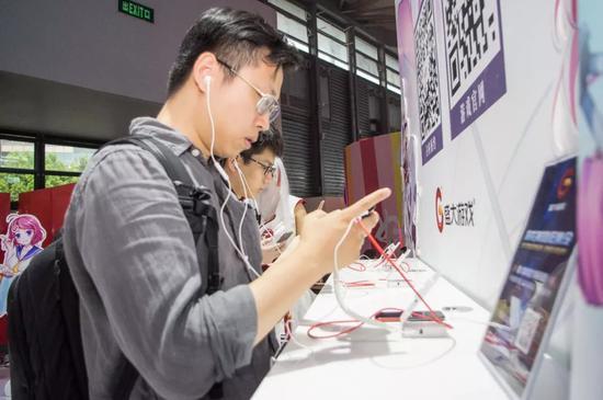 ▲ ChinaJoy数码互动游戏展在上海新国际博览中心举行