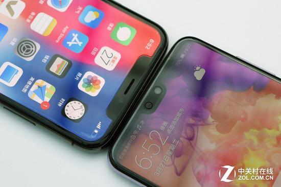 左上为iPhoneX 右下为华为P20 Pro