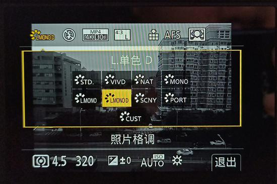 L。 Monochrome D黑白模式