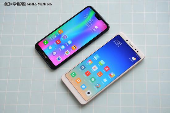 ▲荣耀9i对比红米note5