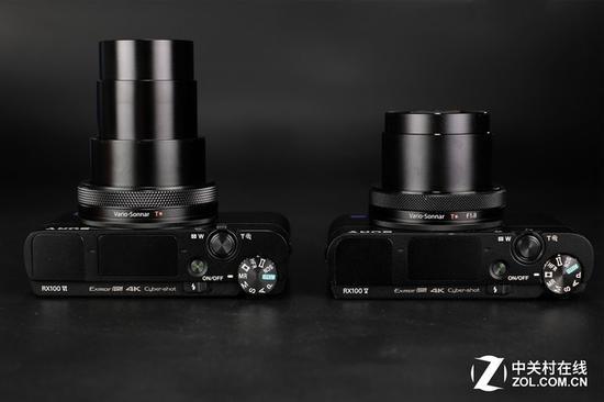 长焦端对比:RX100M6(左),RX100M5(右)