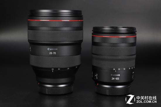 佳能28-70mm与24-105mm,可以看到28-70mm绝对是个重武器