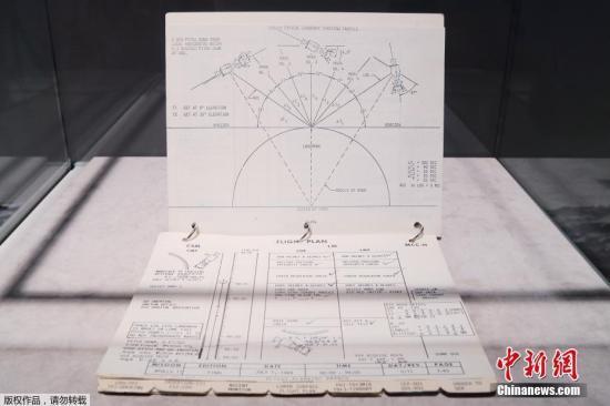 2019年7月10日,美国纽约佳士得拍卖行举行阿波罗11号登月时间表媒体预展。