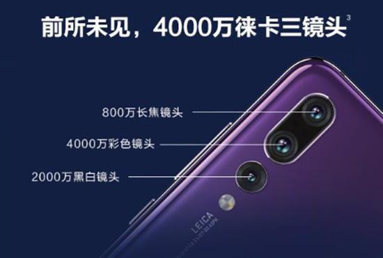 华为P20 Pro三颗摄像头参数