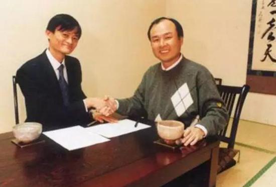 图注:马云和孙正义