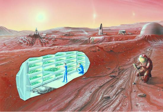 移民火星后,人们可能不得不在底下的庇护所中躲避辐射。图片来源Phys.org