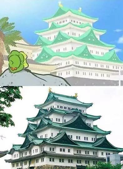 游戏中的名古屋城与现实中的名古屋城