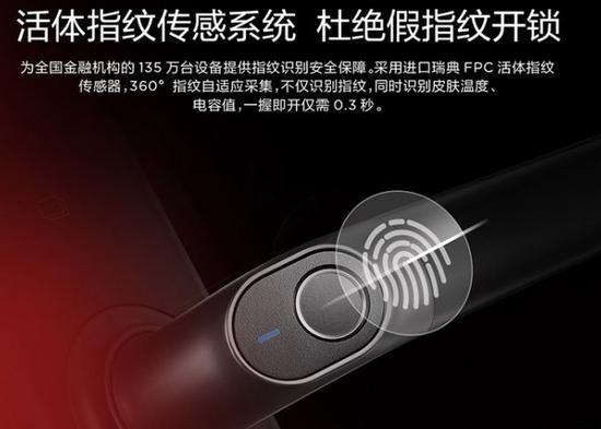 电容式指纹传感器具有最高的安全性
