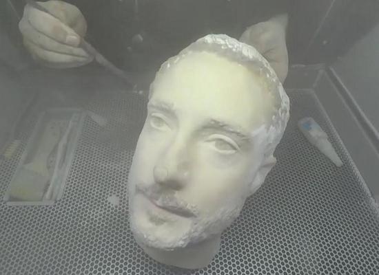 ▲ Backface 公司制作的 3D 打印头部