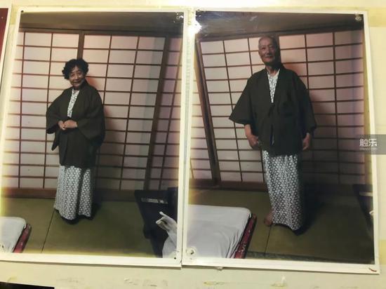 出游日本时,老两口还换上了当地特色的浴衣和羽织