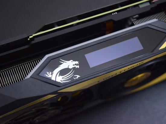微星RTX 2080 Ti LIGHTNING Z侧面的OLED屏幕(图源:wccftech)