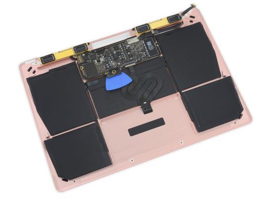 ▲ New MacBook 拆机图。 图片来自:iFixit