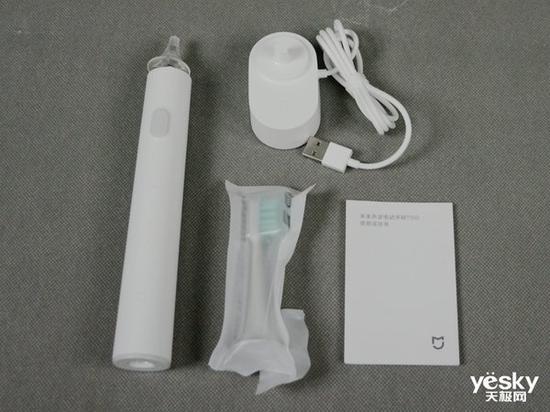 米家声波电动牙刷T500产品展示,标配一个刷头