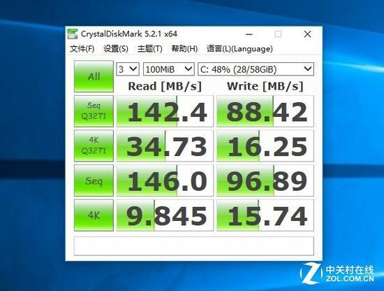CrystalDiskMark成绩