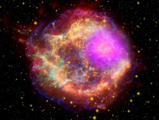 一次超新星爆发的遗迹,这种现象是银河宇宙线的来源之一。图片来源:NASA